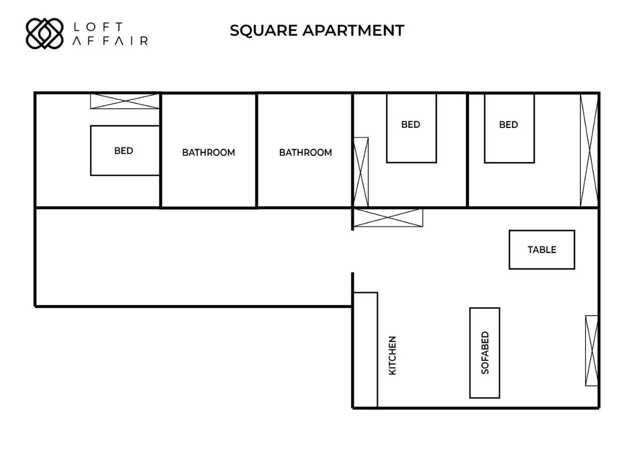 Square Apartment - Loftaffair Cracóvia Exterior foto